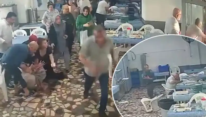 Yemekhanede Deprem Anı: Herkes Kaçtı, O Yemeğini Bırakmadı!
