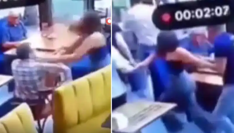 Garsona Tokat Atan Adam, Hesap Vermek Zorunda Kaldı!