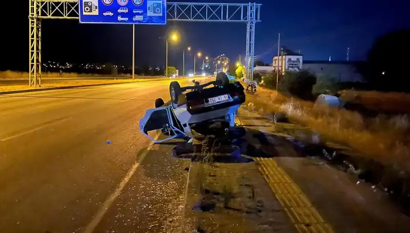 TIR’ın Sıkıştırdığı Otomobil Takla Attı: Kaza Anı Korkuttu!