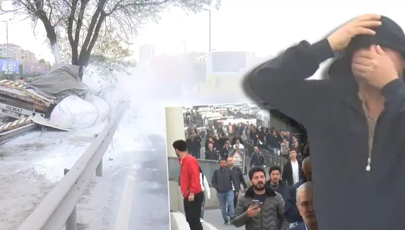 D-100'de Alçı Yüklü TIR'ın Kaza Anı: Trafik Kilitlendi