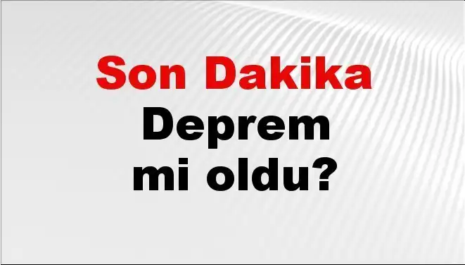 Tekirdağ'da Son Dakika Deprem Alerti: Ne Zaman Oldu?