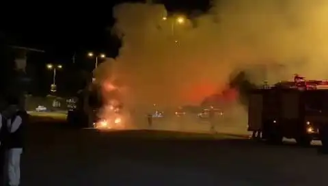 Zonguldak'ta Seyir Halindeki TIR'da Korkutan Yangın!